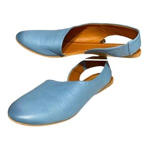 Bueno Flat Slip On Blue Sandals Euro Size 39 US Size 8.5